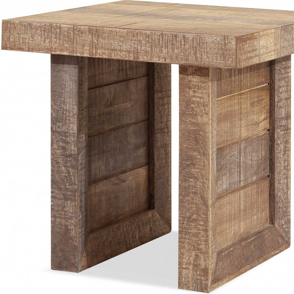 20 Brown Solid Wood Square End Table