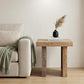 20" Brown Solid Wood Square End Table