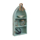 Distressed Blue Canoe Hanging Shelf