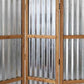 72" Brown Folding Three Panel Screen Room Divider