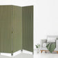 3 Panel Green Soft Fabric Finish Room Divider