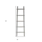 59" X 18" X 2" Grey Decorative Ladder Shelve