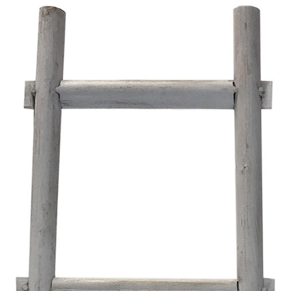 59 X 18 X 2 Grey Decorative Ladder Shelve