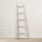 59" X 18" X 2" Grey Decorative Ladder Shelve