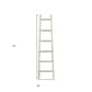 72" X 18"X 2" Brown Decorative Ladder Shelve