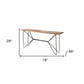 16" Brown Solid Wood 4 Legs Console Table