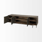 20" Brown Solid Wood 4 Legs Console Table