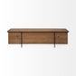 18" Brown 4 Legs Console Table With Storage