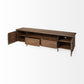 18" Brown 4 Legs Console Table With Storage