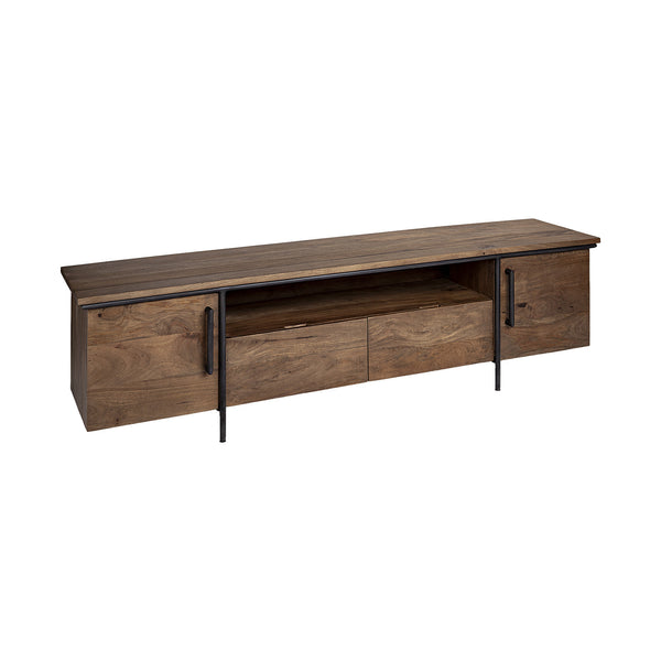 18 Brown 4 Legs Console Table With Storage