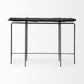 17" Black and Brown Slate 4 Legs Console Table