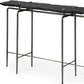 17" Black and Brown Slate 4 Legs Console Table