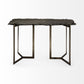 20" Brown Solid Wood 4 Legs Console Table