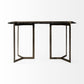 20" Brown Solid Wood 4 Legs Console Table