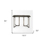 20" Brown Solid Wood 4 Legs Console Table