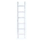 6 Step Rustic White Wash Wood Ladder Shelf