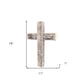 Rustic Weathered Grey Reclaimed Wood Cross Decoration