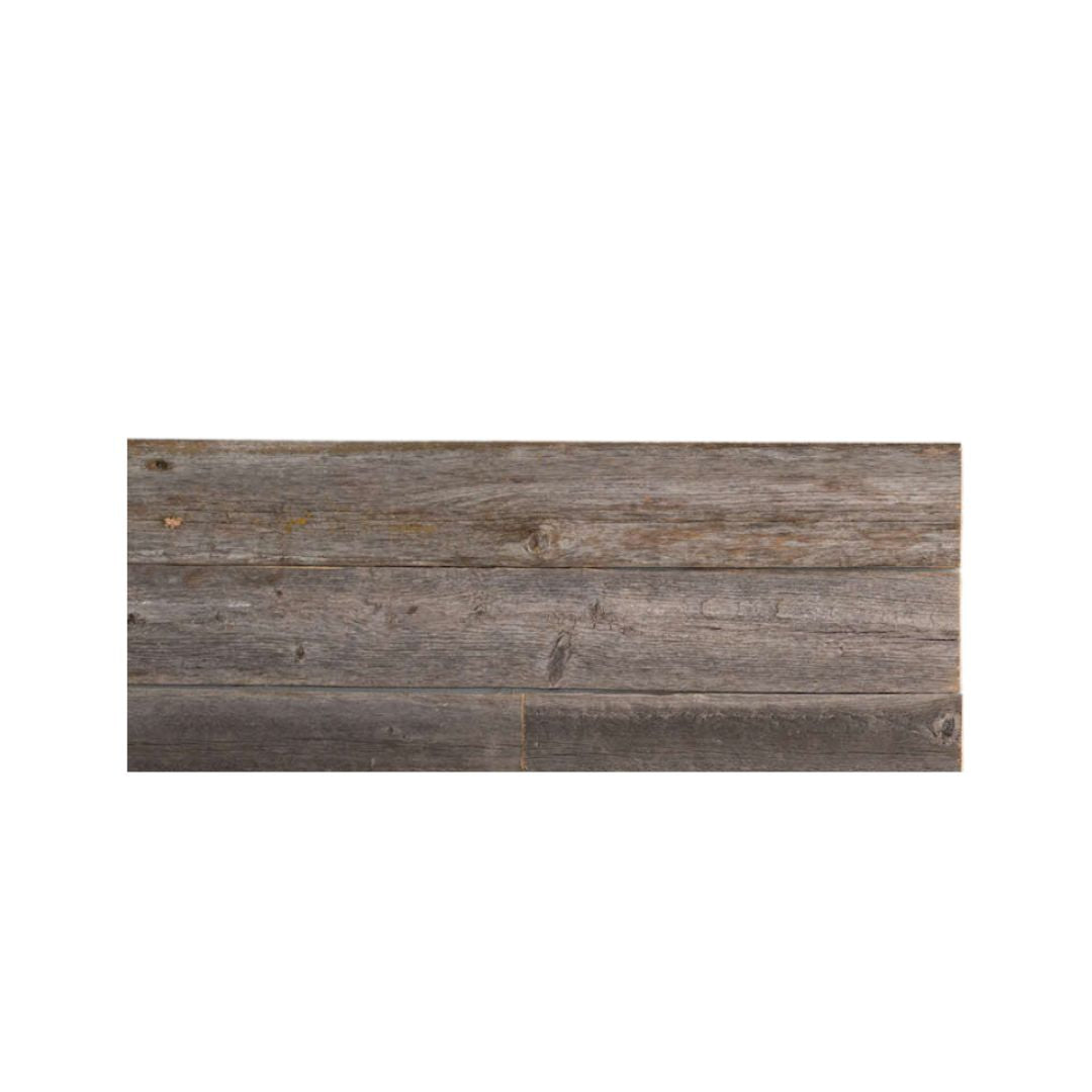 Set of Six 4" X 12" Gray and Brown Wood Planks Wall Decor