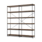 Medium Brown Wood And Iron Shelving Unit With 5 Tray Shelves