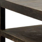 22" Natural Brown Solid Wood Square End Table
