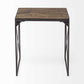 23" Brown Solid Wood Square End Table