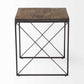 23" Brown Solid Wood Square End Table