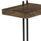 27" Brown Solid Wood Square End Table