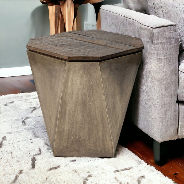 21 Brown Solid Wood End Table