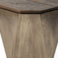 21" Brown Solid Wood End Table