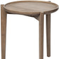 24" Brown Round End Table