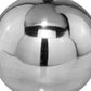 Set of Two Silver Buffed Aluminum Decorative Orb Tabletop Sculpture