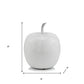 8" White Aluminum Decorative Apple Tabletop Sculpture