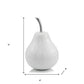 White Medium  Pear Shaped Aluminum Accent Home Decor