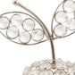 12" Silver Pear Faux Crystal Sculpture