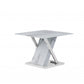 18" Silver And White Solid and Manufactured Wood Square End Table