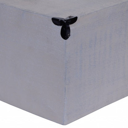 Rustic Gray Mango Wood Rectangular Tissue Holder