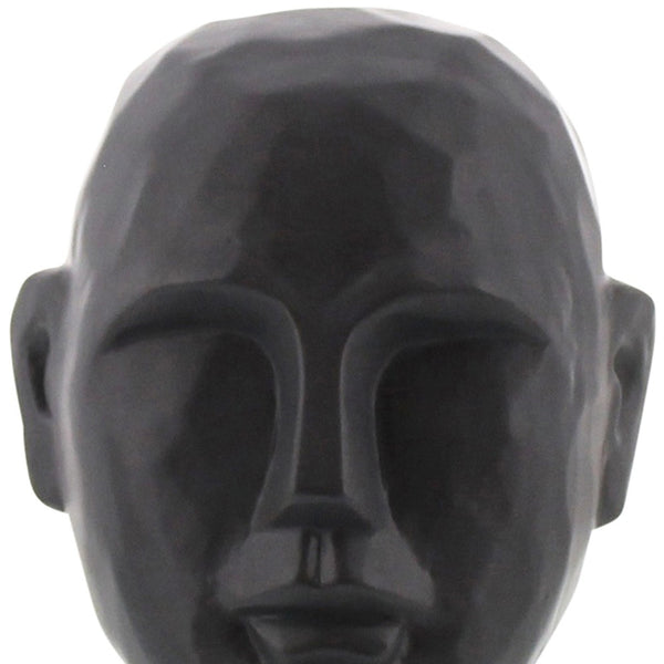 8 Matte Black Ceramic  Bust Decorative Sculpture