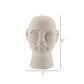 8" Matte White Ceramic Bust Decorative Sculpture