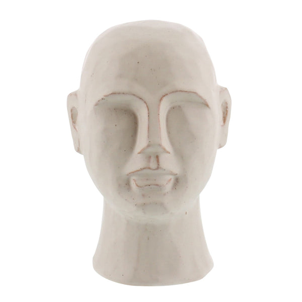 8 Matte White Ceramic Bust Decorative Sculpture