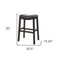 31" Gray And Espresso Faux Leather And Solid Wood Backless Bar Height Bar Chair