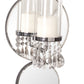 Silver and Clear Modern Bling Mirrored Wall Sconce