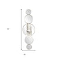 Silver and Clear Modern Bling Mirrored Wall Sconce