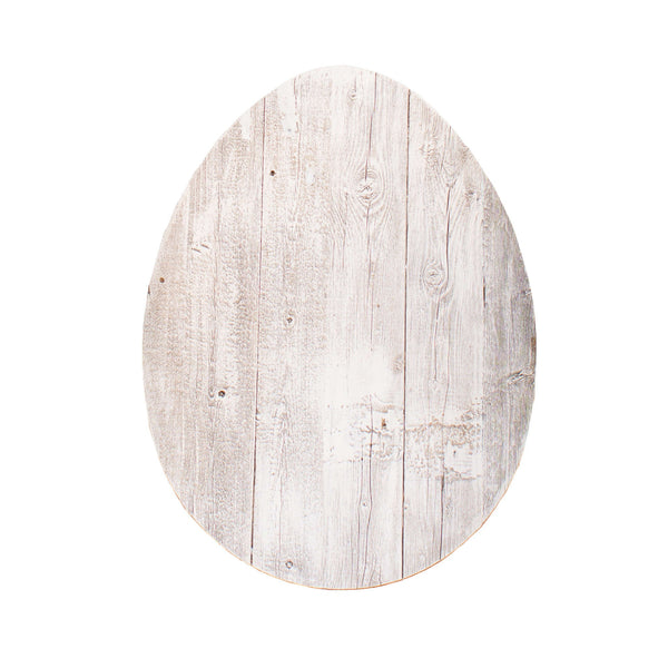 12 Farmhouse White Wwash Wooden Large Egg