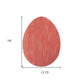 18" Rustic Farmhouse Red Wooden Large Egg