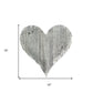 12" Farmhouse White Wash Wooden Heart