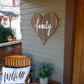 18" Rustic Farmhouse Gray Wooden Heart