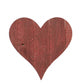 18" Rustic Farmhouse Red Wooden Heart