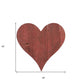 18" Rustic Farmhouse Red Wooden Heart