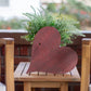 24" Rustic Farmhouse Red Large Wooden Heart