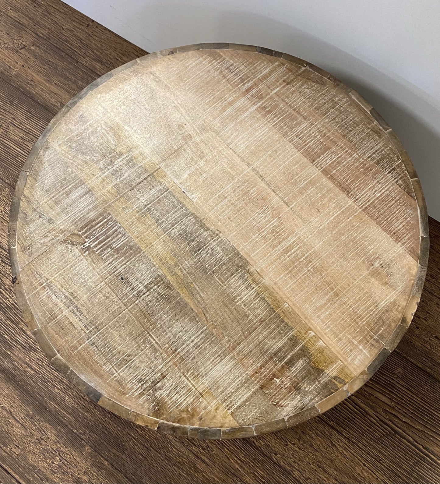 Updated Rustic Round Stump Coffee Table